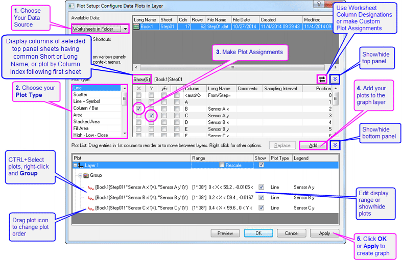 Help Online Origin Help The Plot Setup Dialog Box