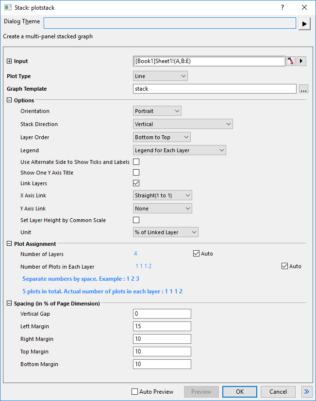 Help Online Origin Help Stack Panels Graph