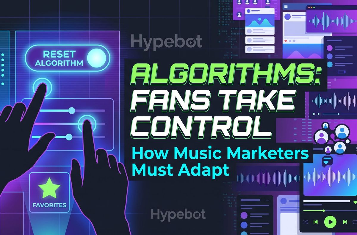 Social media feed customization controls relevant to music discovery and artist marketing.