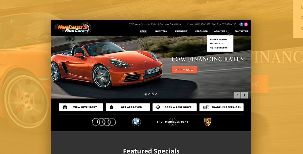Hudson S Fine Cars Used Cars Dealership North York On