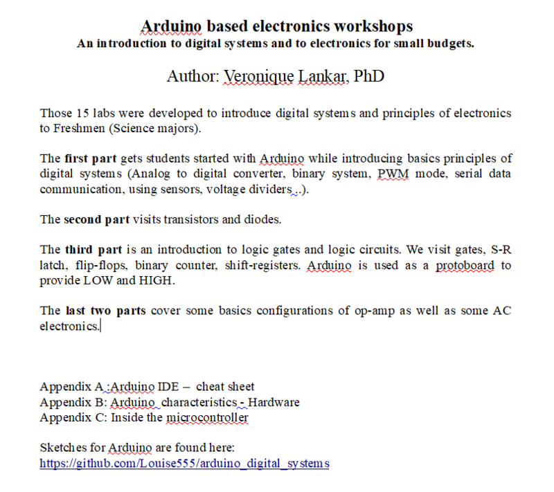 Arduino Based By Dr Veronique Lankar Pdf Ipad Kindle