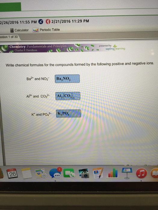 Solved: Estion 1 Of Calculator PM Periodic Table 11:29 PM | Chegg.com
