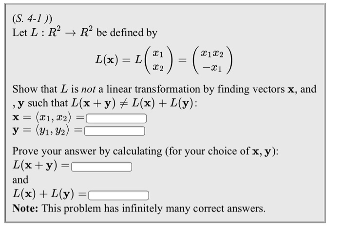 Solved Let L : R^2 &ndash;&gt; R^2 be defined by L(x) = L(x1 x2) = | Chegg.com