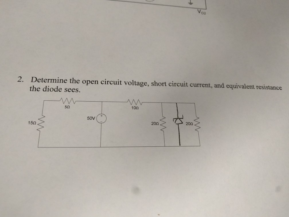 Solved Determine The Open Circuit Voltage Short Circuit