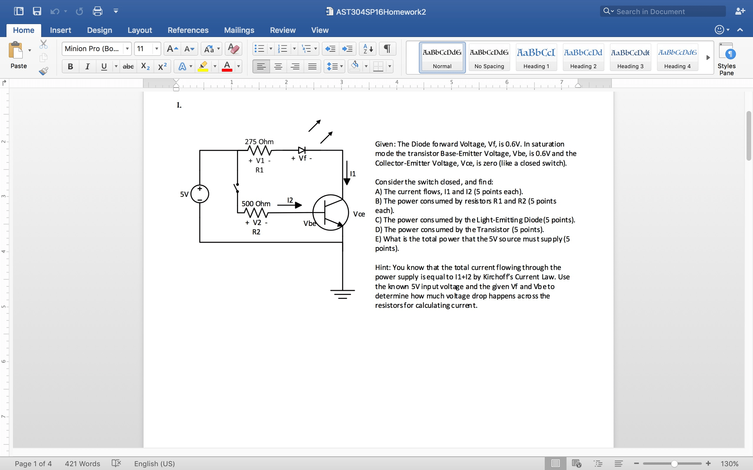 Solved Given The Diode Forward Voltage Vf Is 0 6v In Solved Given The Diode Forward Voltage Vf Is 0 6v In