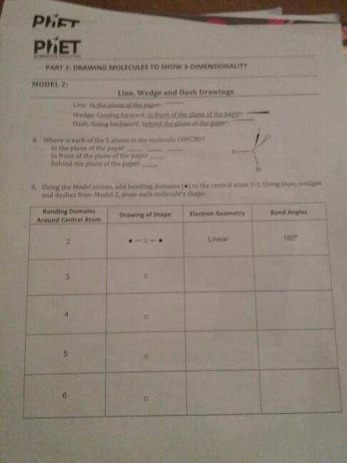 Phet molecular polarity simulation worksheet. Solved Phet Part Drawing Molecules To Show 3 Dimensionali Chegg Com
