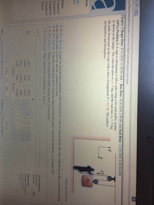 Problem 8 A Man Is Attempting To Lift A Crate Using Chegg One pulley is attached to the ceiling and one to the box.