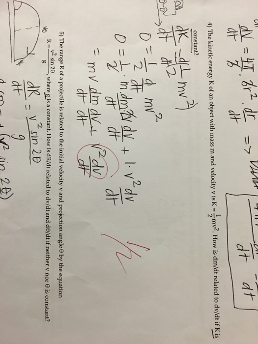 The Kiic Energy K Of An Object With Mass M And Chegg Now you have mv2kx2 In other words mk if v2x2 or vx.
