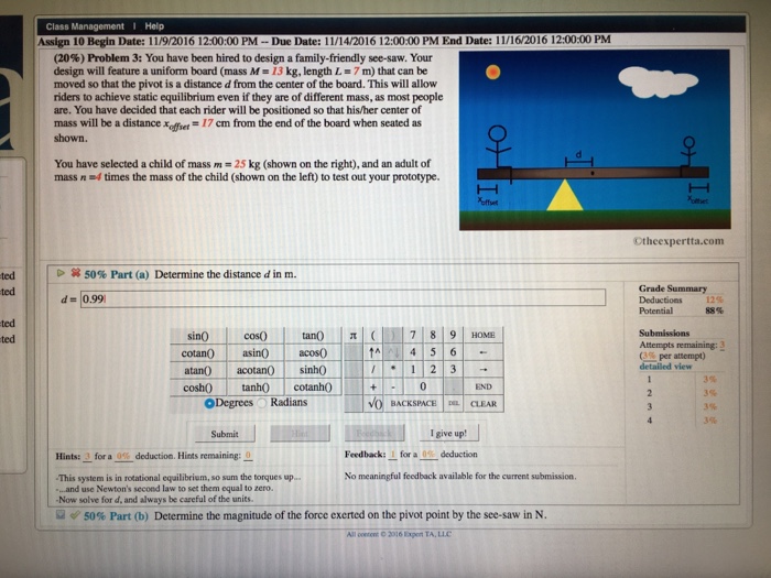 You Have Been Hired To Design A Family Friendly Chegg This Will Allow Riders To Achieve Static Equilibrium Even If They Are Of Different Mass As Most People Are.