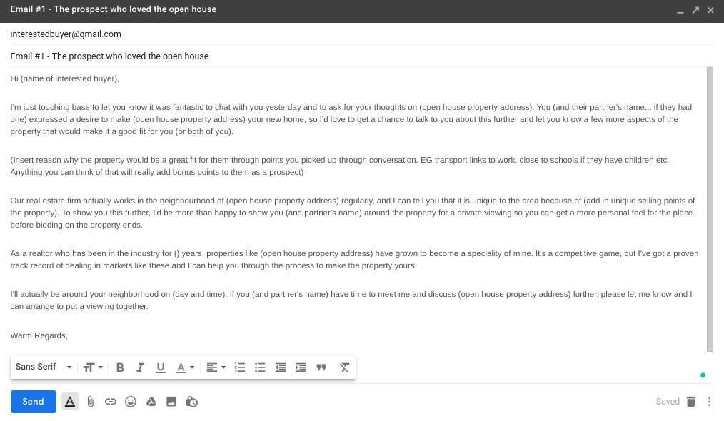 How To Write A Good Open House Follow Up Email Copper
