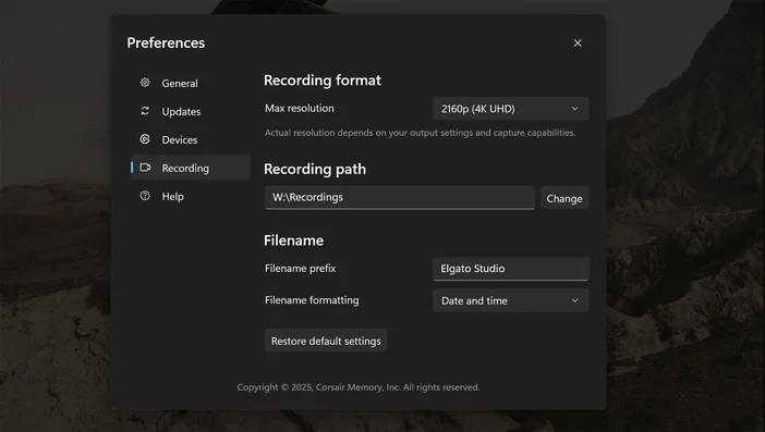How To Record Gameplay With Game Capture 4K S Elgato Recording Menu.width 702.format Webp.webp