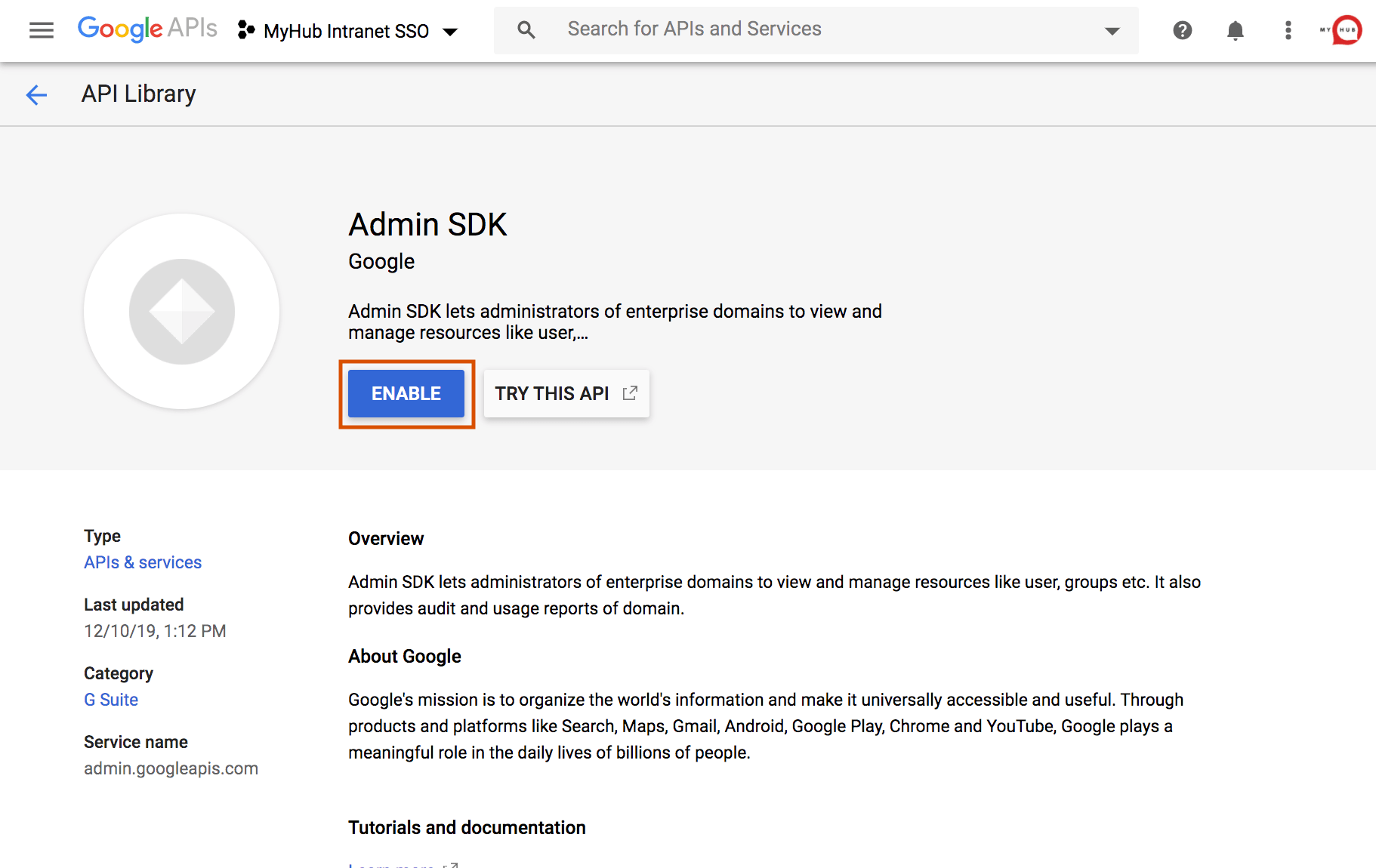 When you enable sso, users aren't prompted to enter a . Google Single Sign On Sso Setup Steps Myhub Intranet Help