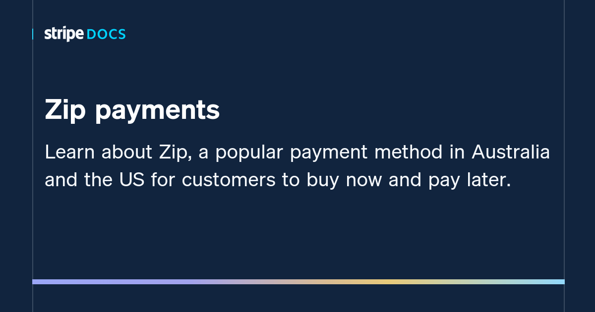 Zip payments