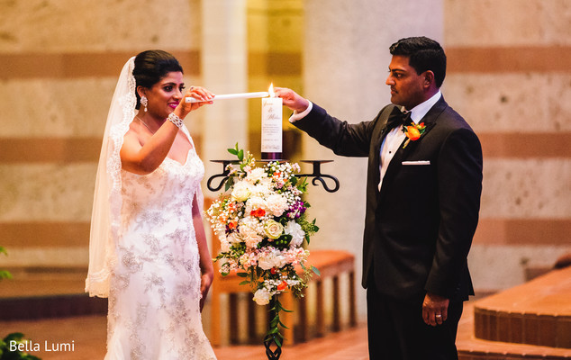 Couples who include a cord of three strands in the marriage ceremony usually take three ropes (one for each member of the couple and one for god) . Traditional Christian Wedding Ceremony Ritual Photo 134802