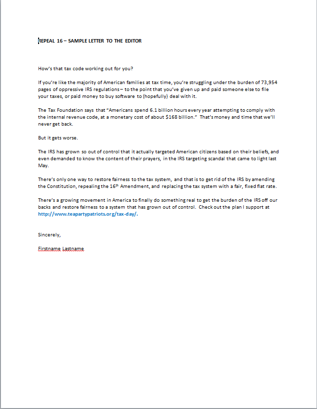 Write A Letter To The Editor On Reckless Driving