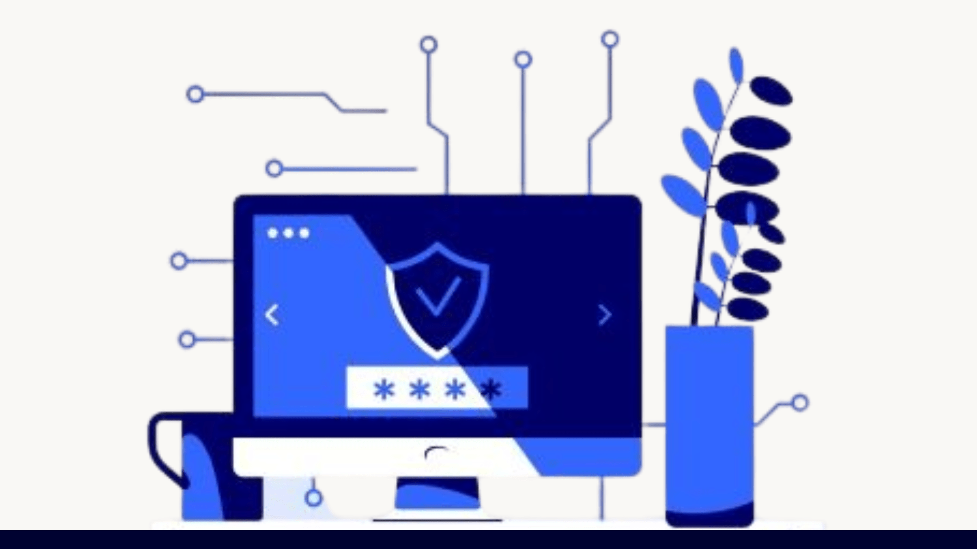 Abstract visual showing a secure website infrastructure protected by website security solutions.