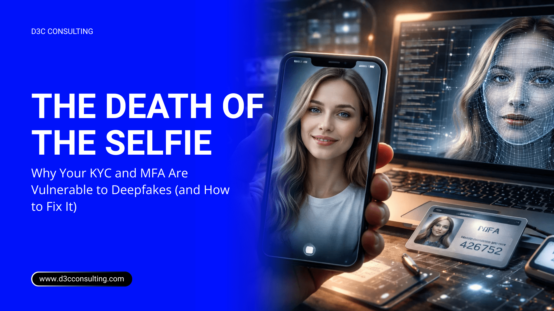 A conceptual image representing a deepfake mask being peeled back to reveal the vulnerability of standard digital identity verification.