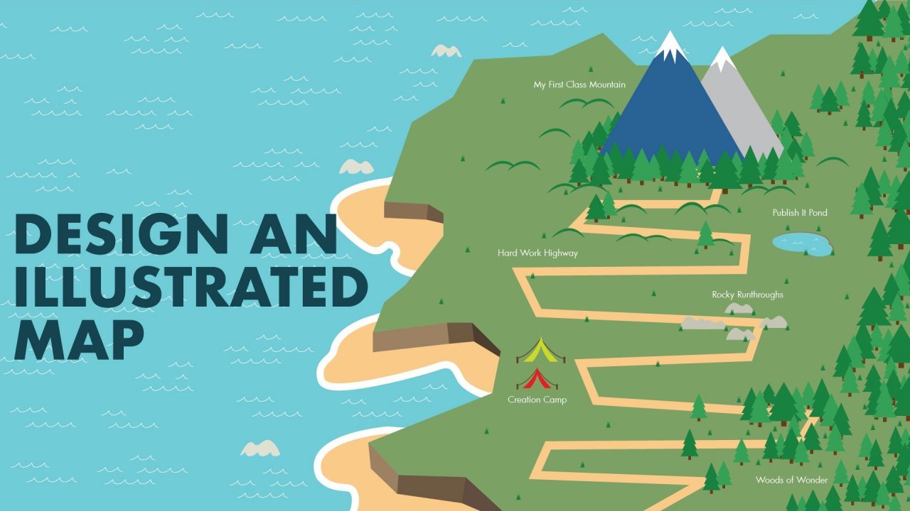Online Course Design An Illustrated Map In Adobe Illustrator From.