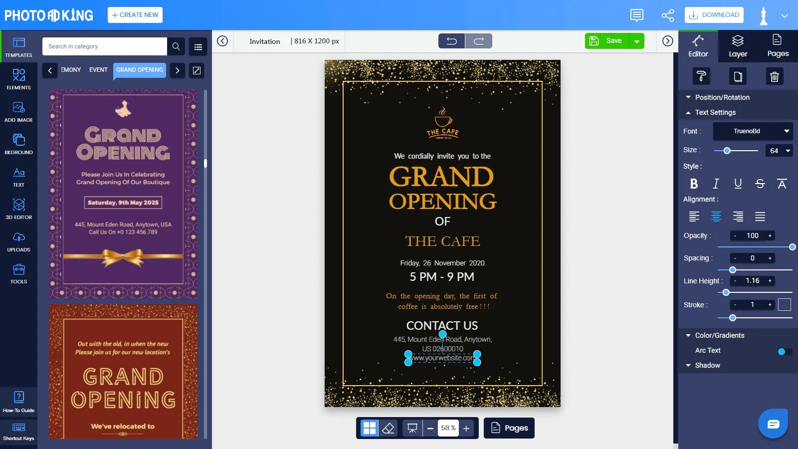 Free online invitation maker