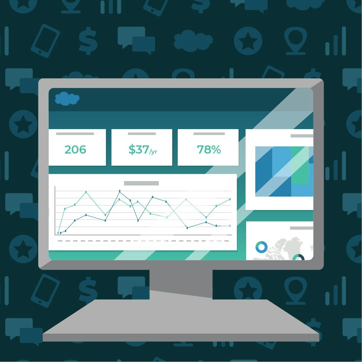 Online Course Google Advanced Data Analytics Capstone From Google - Elegant Mountain Illustration - Mobile