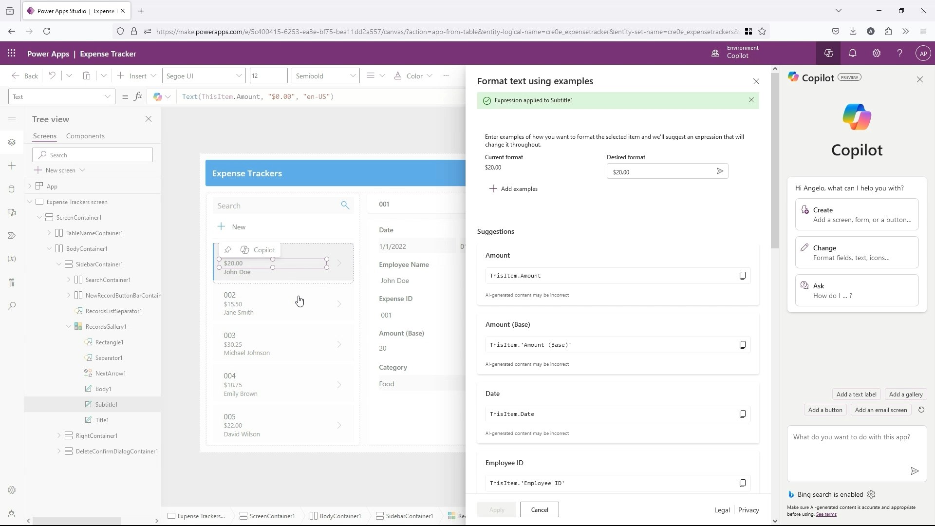 Copilot Power Apps For Beginners Create An Expense Tracker Datafloq - Mobile Space Patterns for Desktop