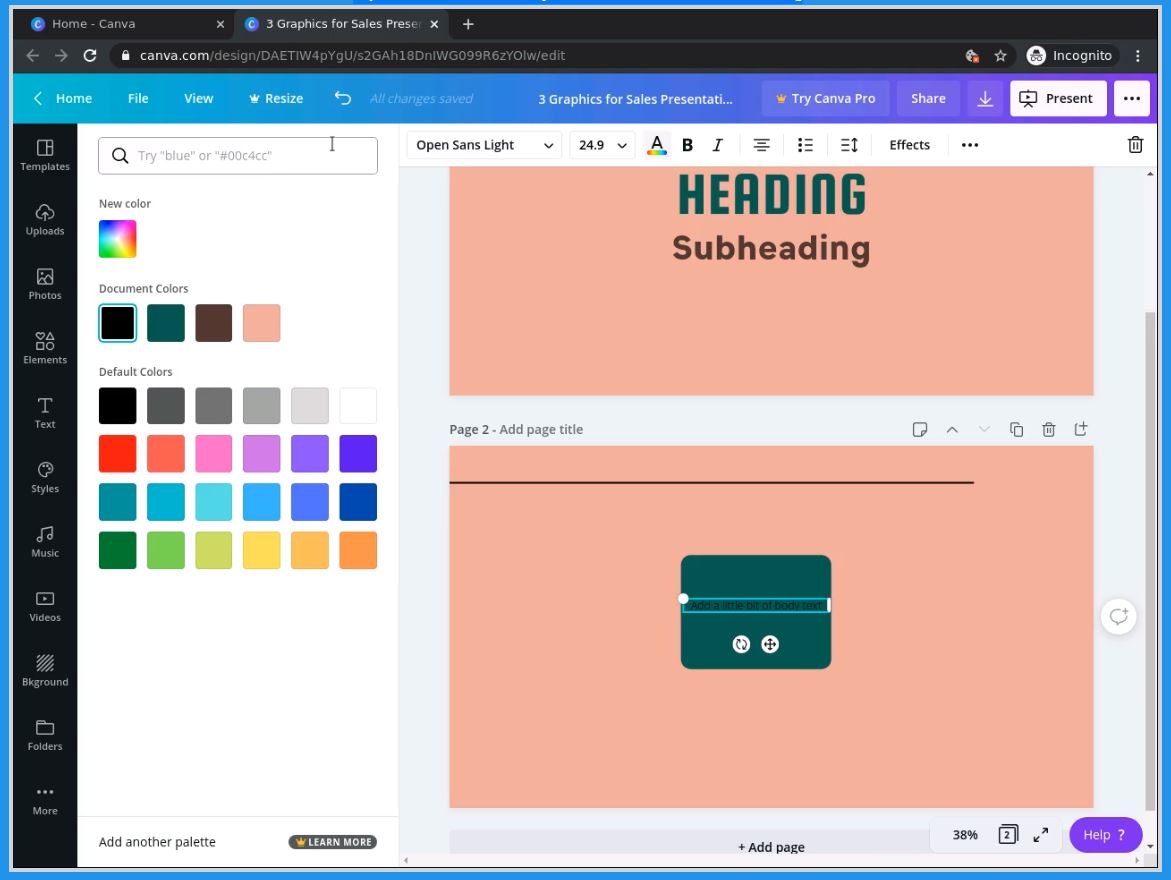 Build Customizable Sales Presentation Graphics Using Canva - Best Light Patterns in 4K