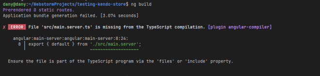 Erreur de construction - Fichier manquant