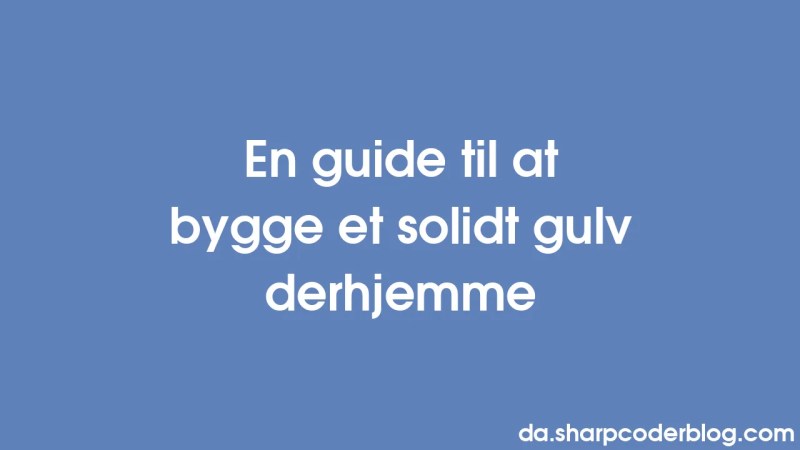 Guide Til At Bygge Et Solidt Gulv Sharp Coder Blog - Download Modern Sunset Pattern | Mobile