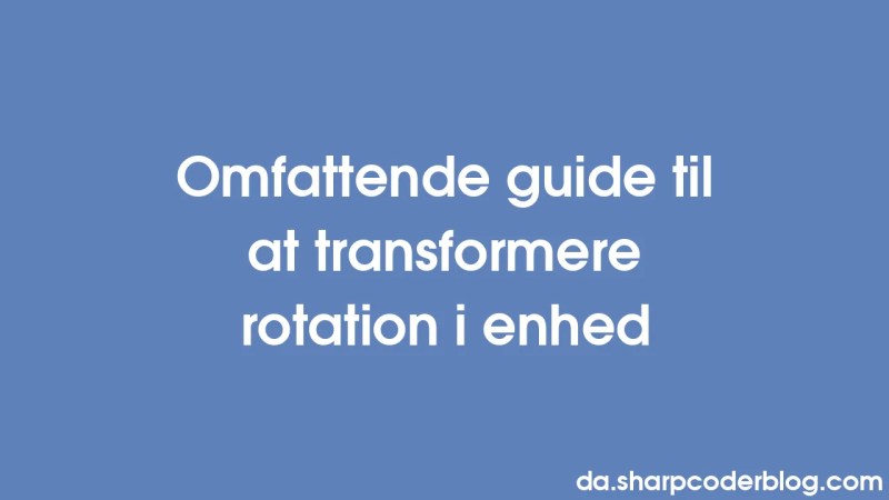 Rotation P Plats I Enhet Sharp Coder Blog - Light Arts - Classic 4K Collection