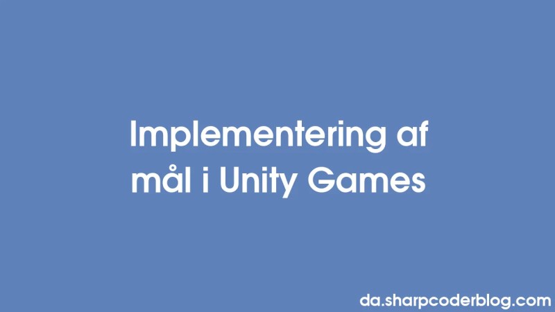 Implementering Av M L I Unity Games Sharp Coder Blog - Modern Vintage Photo - Ultra HD