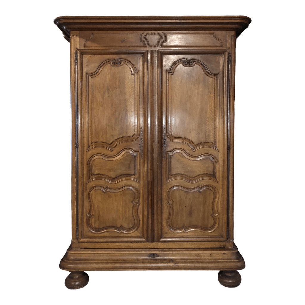 Classic brown wood armoire with spacious storage by Daabadi Furniture exporter