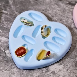 Luna Heart Ring Tray – Jewelry Ring Tray, Heart Ring Organizer D146
