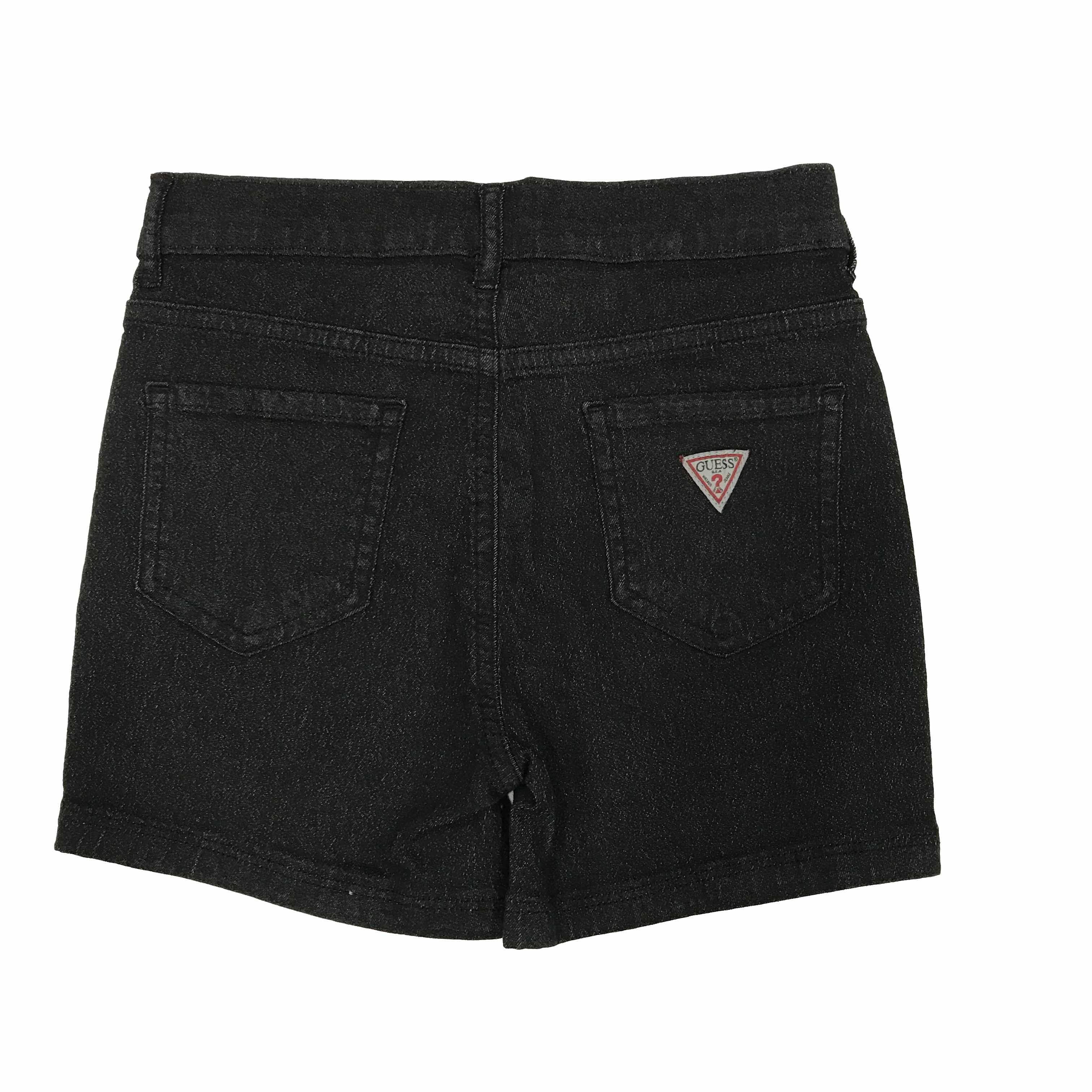 Short Stretch Guess Pour Fille - Taille 7/8, Noir Avec Côtés Bling, Modifié (coupé), Occasion
