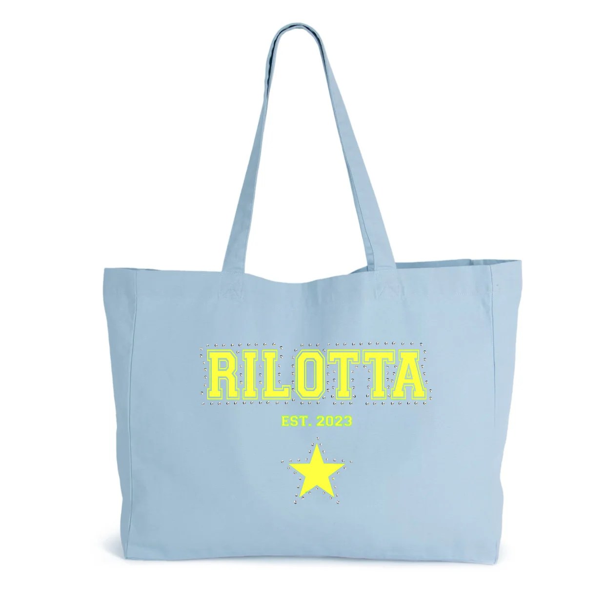 Rilotta bolso efecto lavado celeste tachas Verano 2026