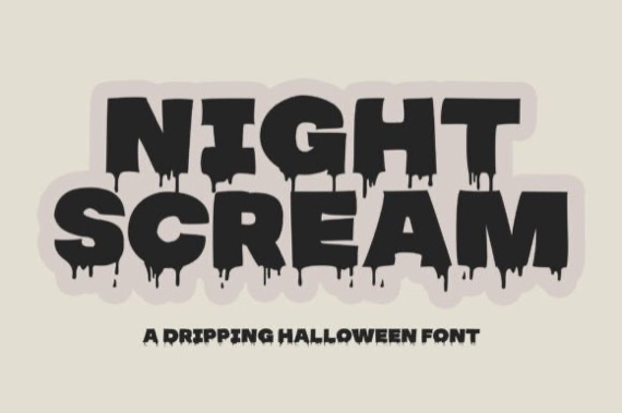 Night Scream Halloween Font