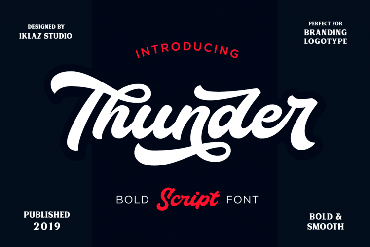 Thunder Bold Script Font Free Dafont Free