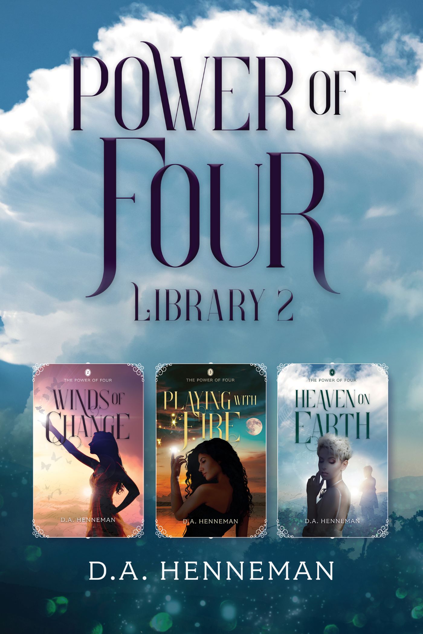 Power Of Four Library 2 Book Bundle cover which includes: Winds Of Change, Playing With Fire, Heaven On Earth