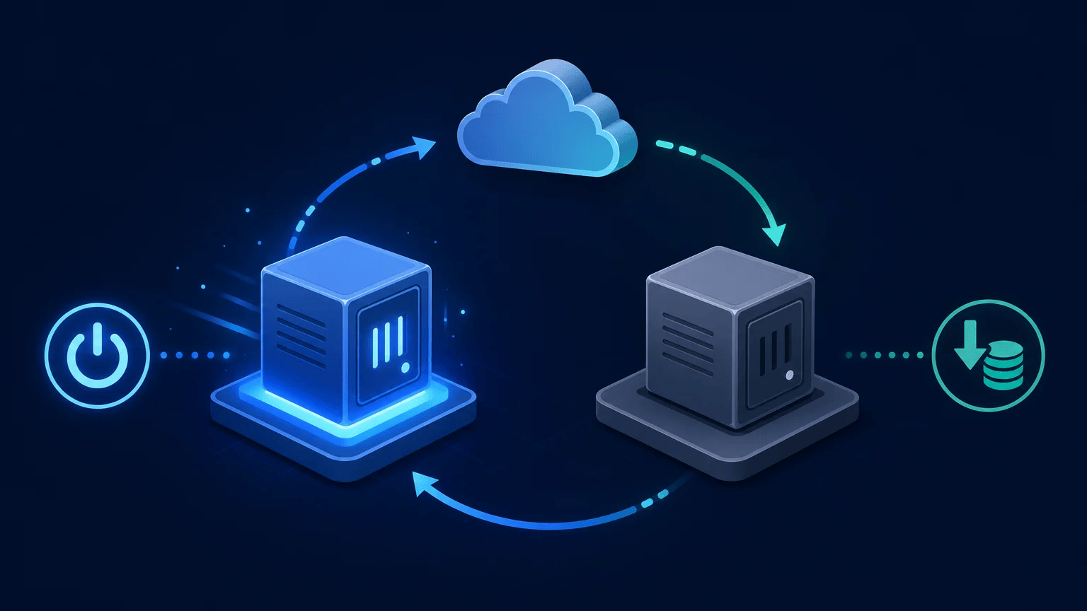 How to Start and Stop EC2 Instances with the AWS CLI Cloud development server transitioning between running and stopped states to reduce unnecessary costs
