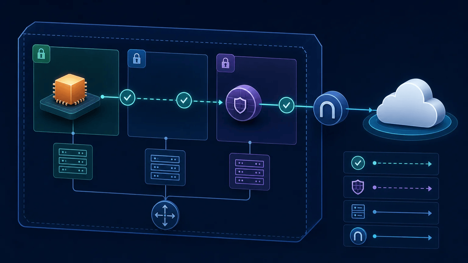 Virtual network with subnets, routes, access controls, and an EC2 connectivity path being inspected