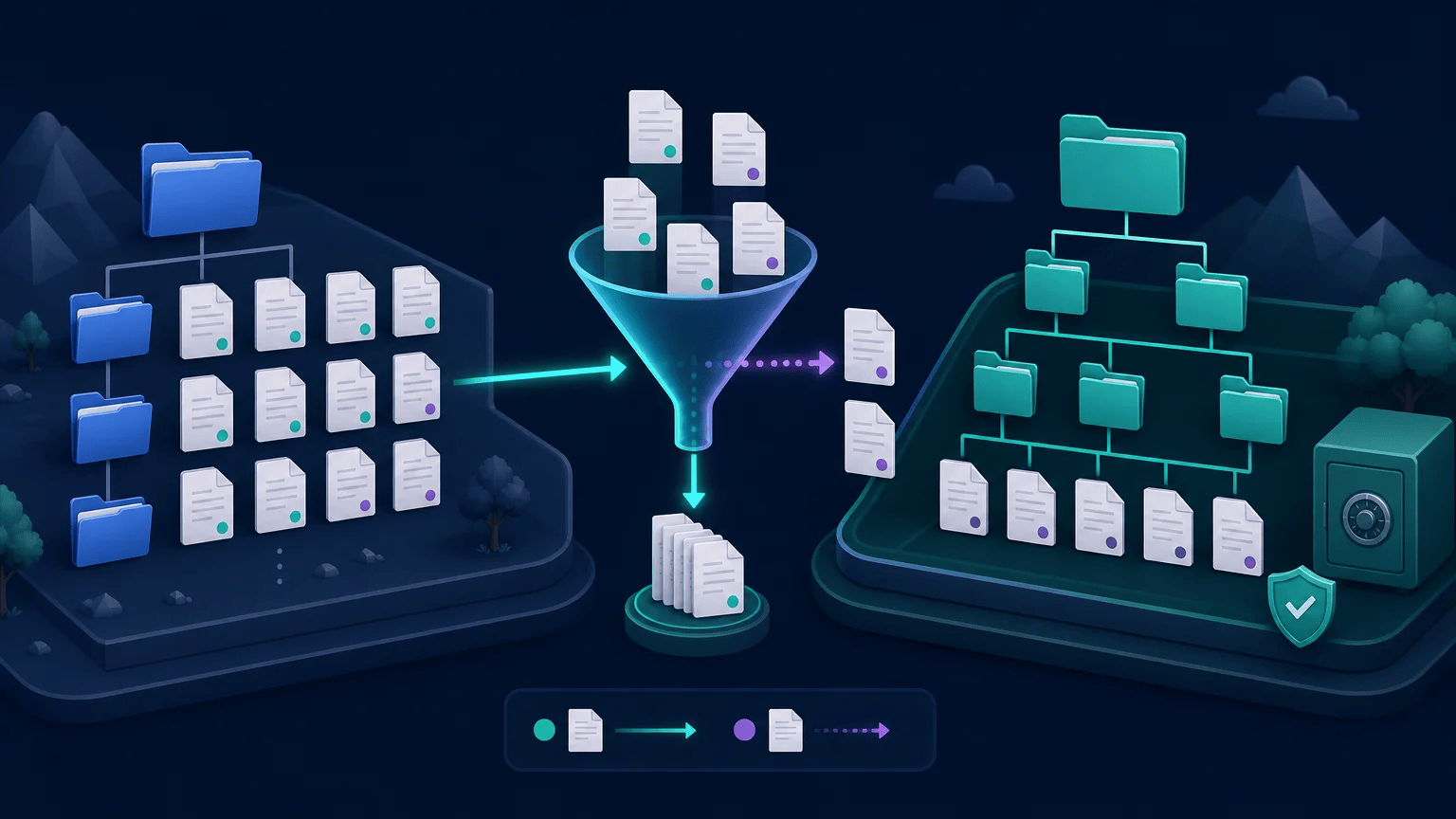 Bash workflow filtering old log files and safely copying them into an organized archive