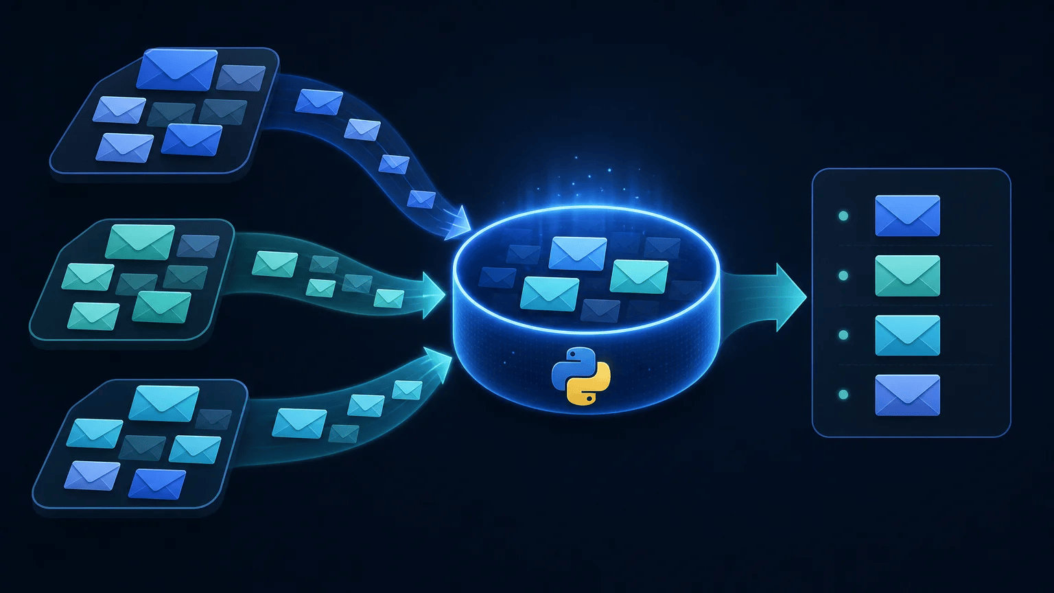 Python Sets: Remove Duplicate Email Addresses Duplicate email records merge into a unique, ordered collection using Python sets.