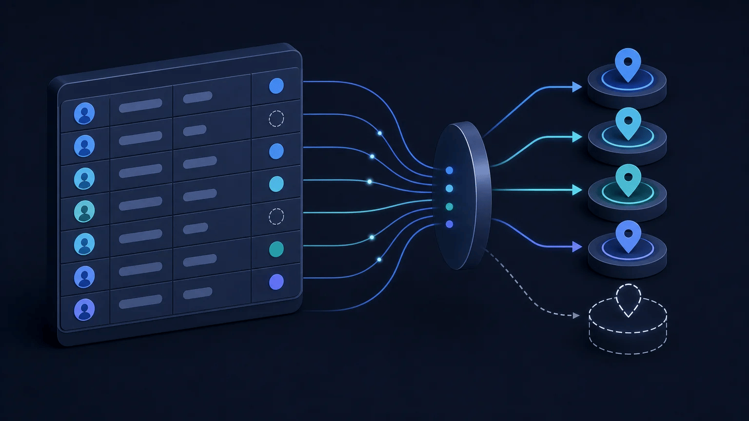 SQL DISTINCT and NULL Values: Finding Unique and Missing Data Database records grouped into unique customer regions with missing values highlighted