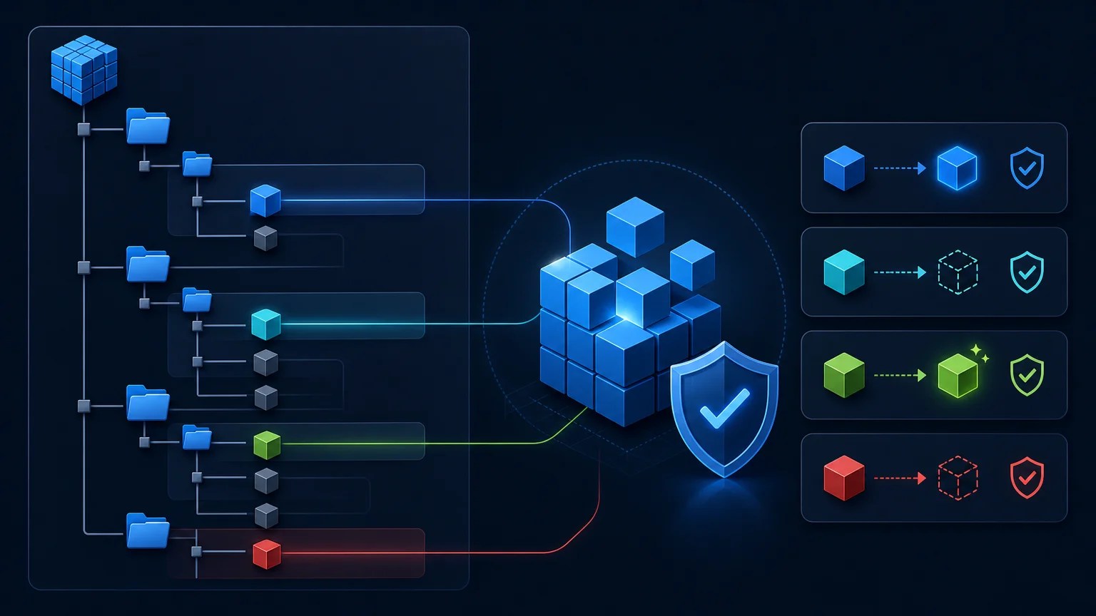 Hierarchical registry keys and configuration values being safely updated and verified