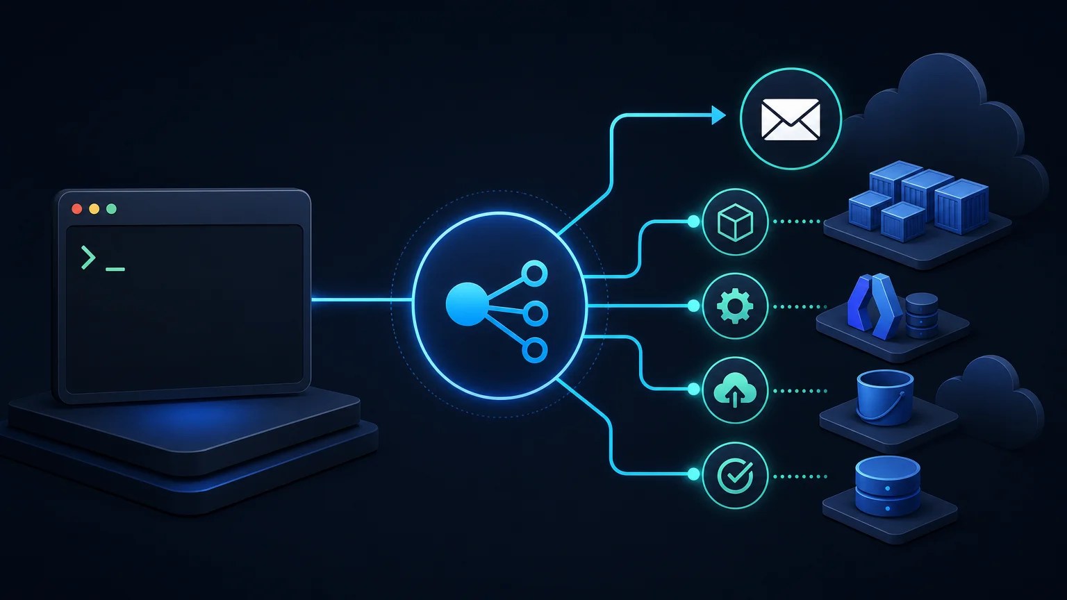 How to Use AWS CLI SNS Topic and Subscription Commands Cloud notification topic connecting deployment events to an email alert subscription