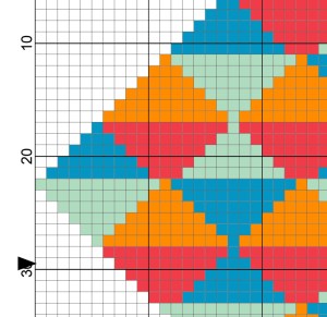 cross stitch geometric pattern counted objects