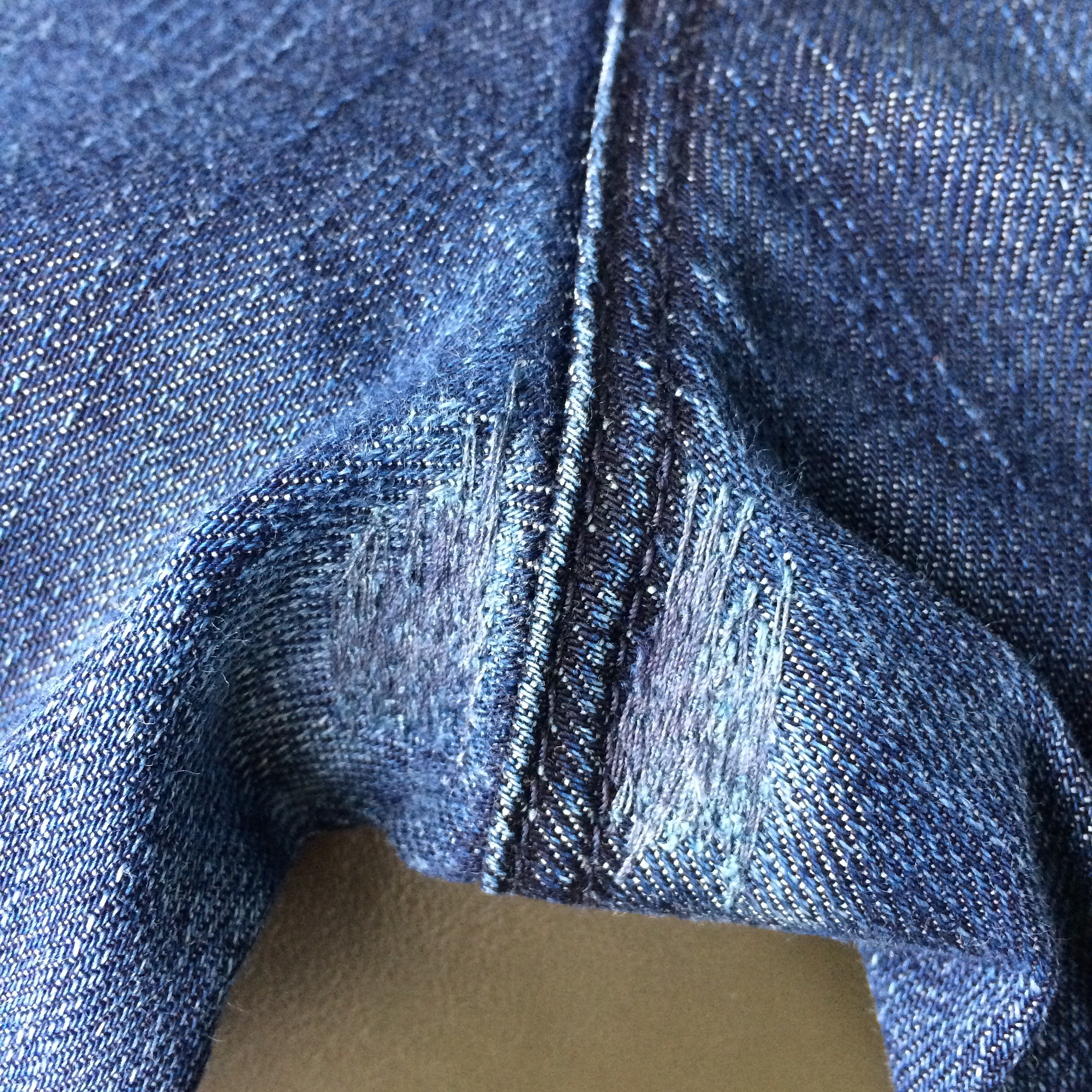 Invisible mending for denim