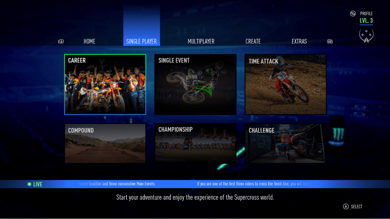Showcasing different modes available 