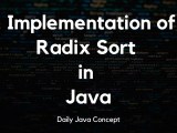 Radix Sort Implementation In Java Daily Java Concept