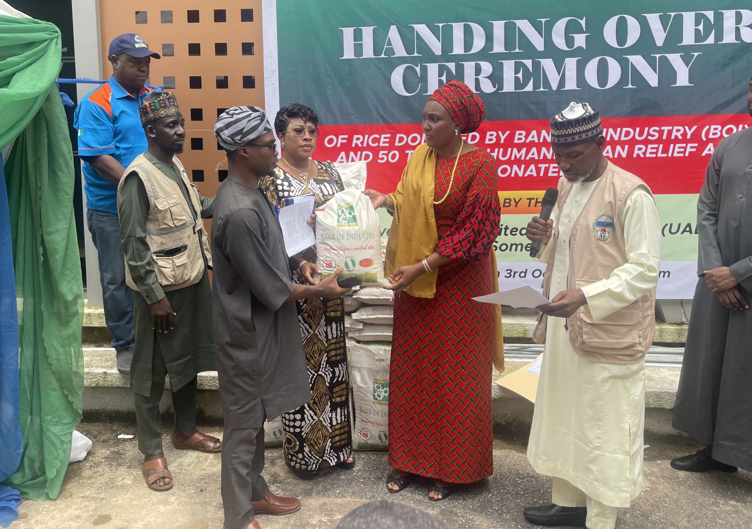 NEMA distributes 16,653 bags of rice, assorted food to flood victims across 16 states