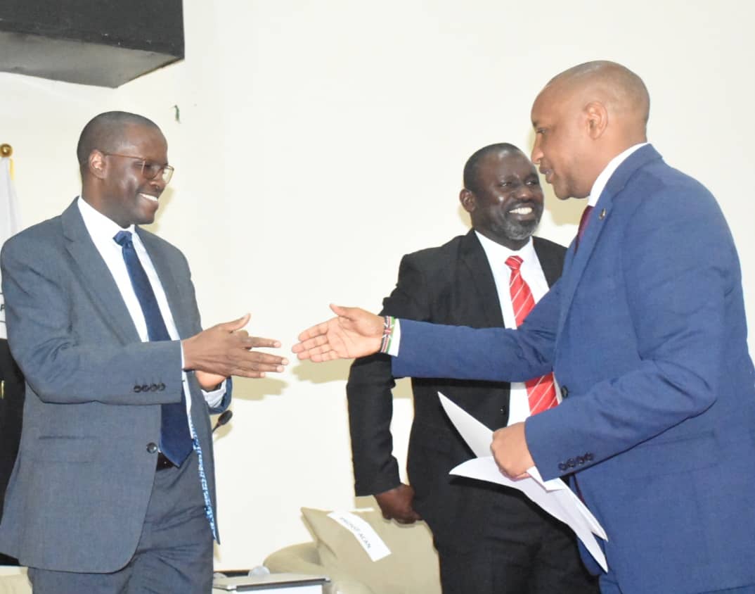 From left: Chairman of Independent Corrupt Practices and Other Related Offences Commission (ICPC), Dr Musa Aliyu; Provost of the Anti-Corruption Academy of Nigeria (ACAN), Prof. Sheriff Ibrahim; and the High-Level Commissioner of Kenya to Nigeria, Amb. Isaac Parashina, during the maiden edition of International Diplomatic Dialogue organised by ACAN at the ICPC headquarters Auditorium in Abuja on Tuesday